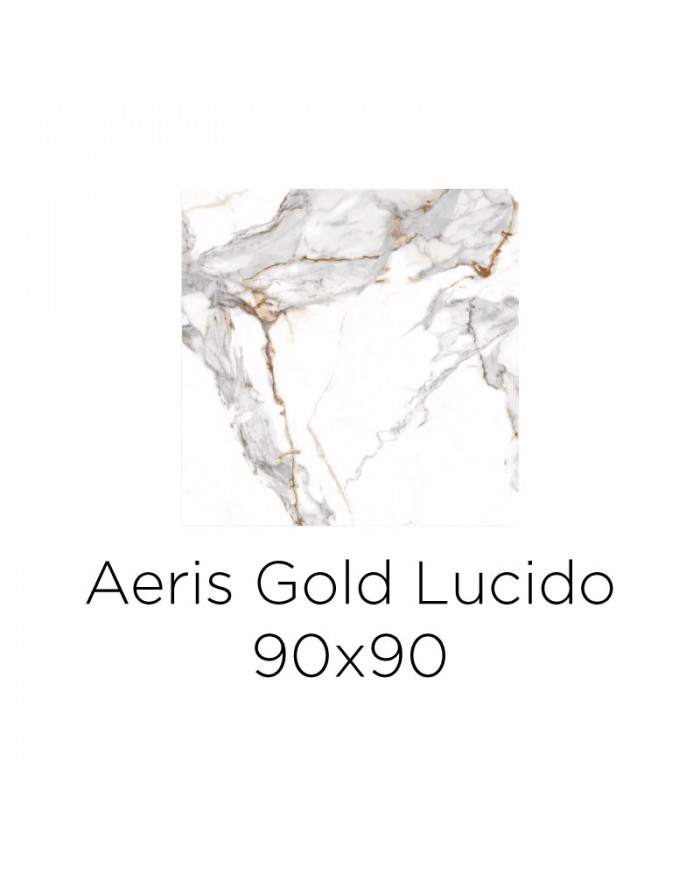 Aeris Piastrella in gres porcellanato 90x90 cm gold lucido RTT Navarti NAVN063109090120