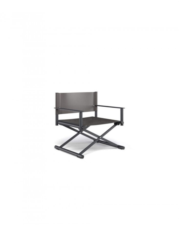 EMU Terra Folding Director's Chair Black and Stone