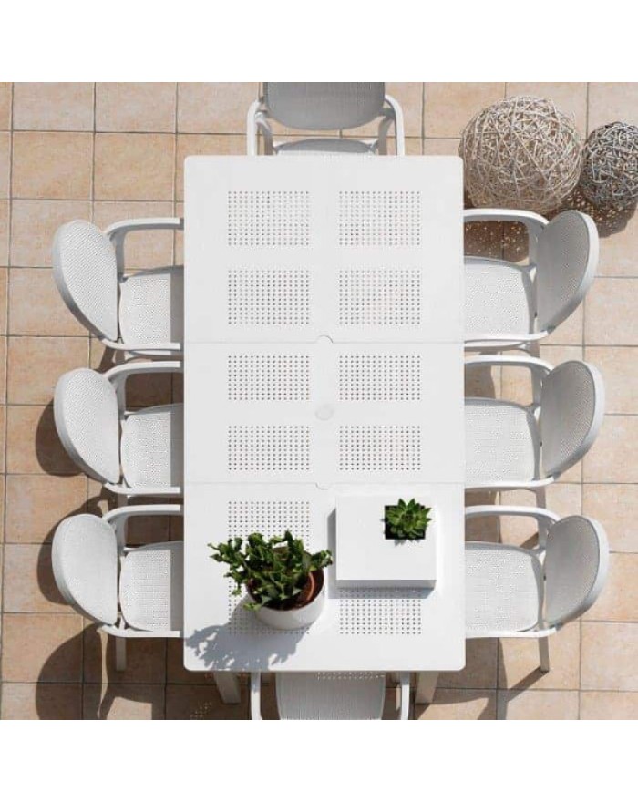 Nardi Levante White painted extendable table