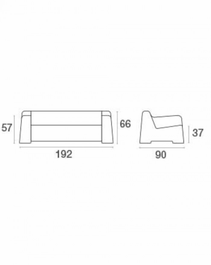 EMU Ivy Structure White 2 seater garden sofa