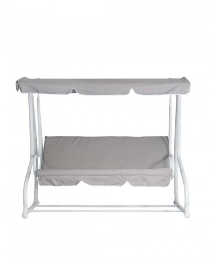 Moia 3-seater garden swing in light gray polyester