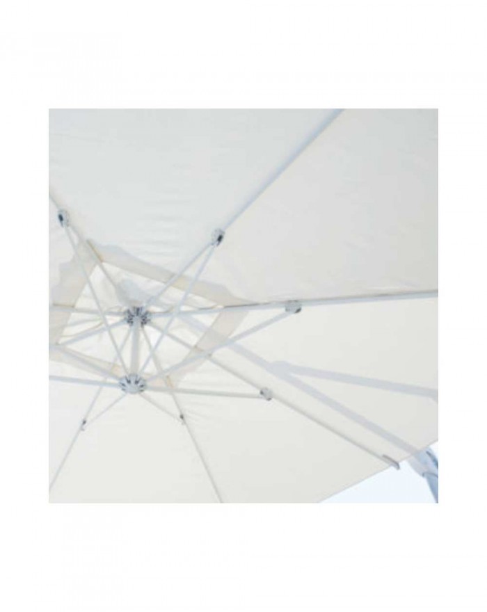 Moia 3x3 platinum garden umbrella with white shaft