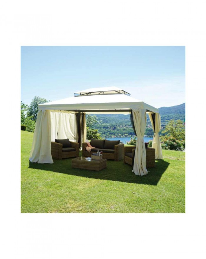 Moia Gazebo 3x4 in aluminum with ecru cover