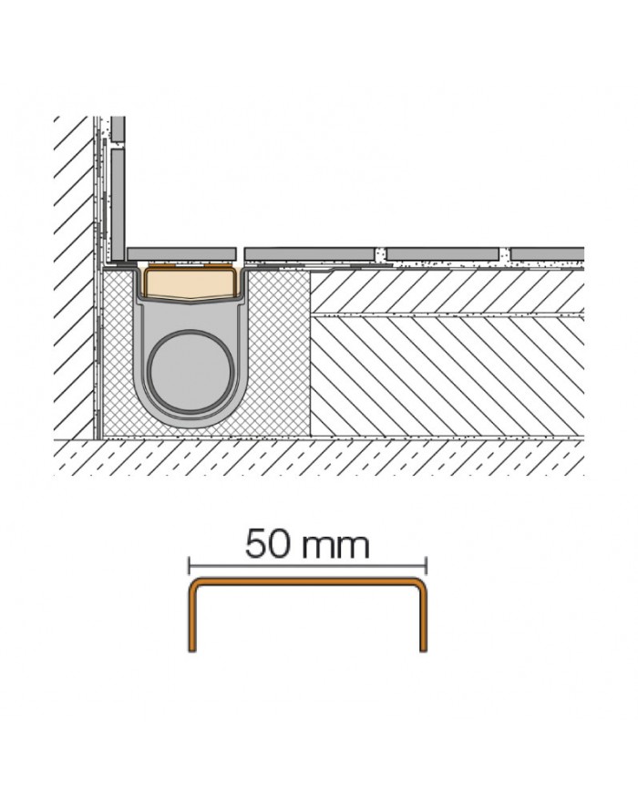 Schlüter KERDI-LINE-D Cladding grate for floor-level showers KLD-E- 80