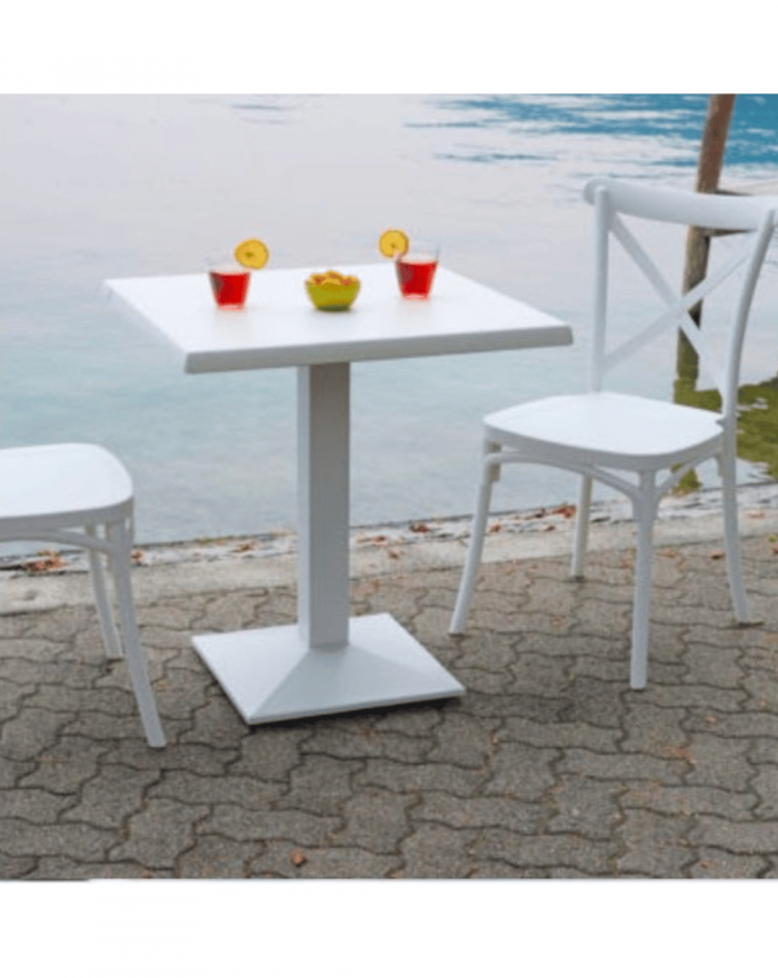 Moia Trattoria Set of 6 garden chairs in white polypropylene