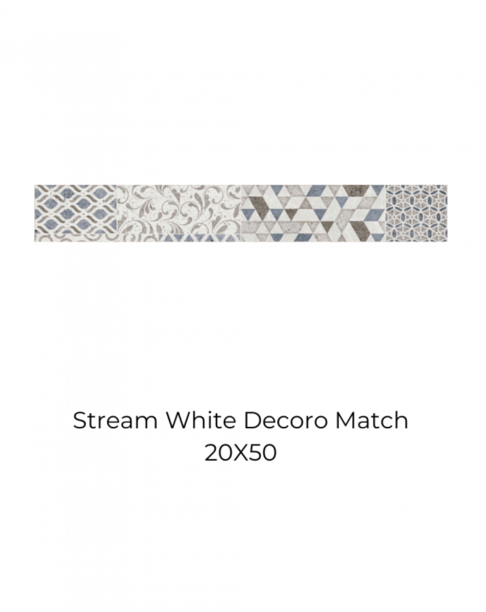 Marazzi Stream decoro rivestimento match white 20x50 cm M0XX