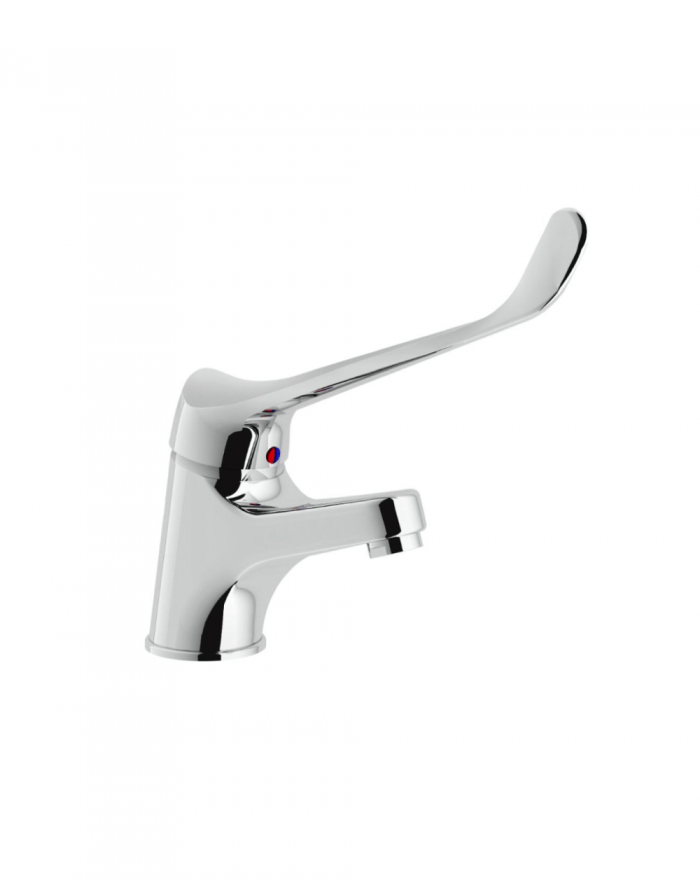 Nobili Basin mixer with clinical lever and chrome waste