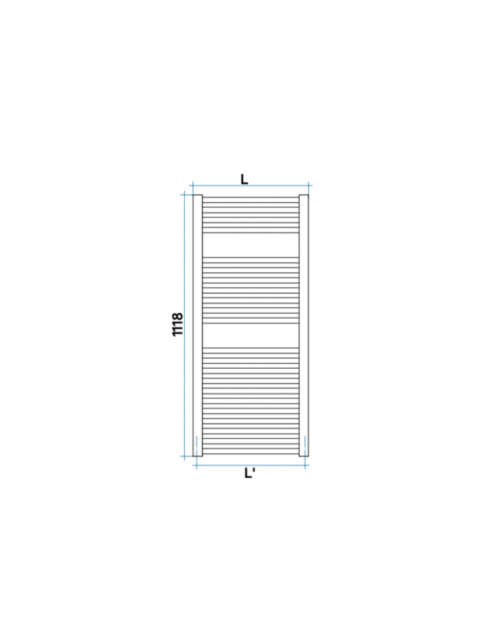 IRSAP ARES Radiator 1118x580 mm chromed