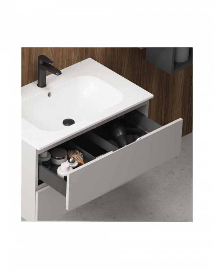 Hafro Qubo2 Composizione bagno miele 80x50 cm