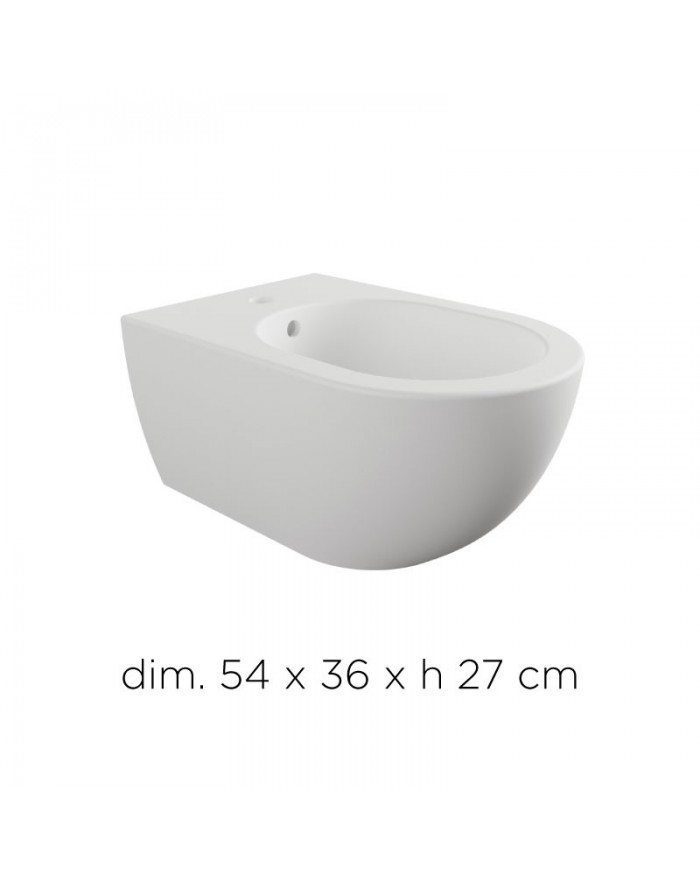 Ceramica Flaminia Serie App vaso e bidet sospeso con copriwater slim latte