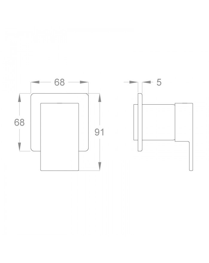 FIR ITALIA Kelio 63 External part of chrome wall-mounted single-lever mixer