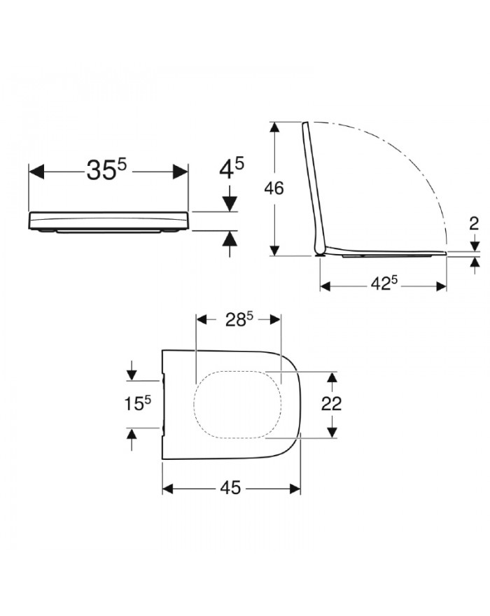 copy of Ceramica Cielo Cubika White toilet seat