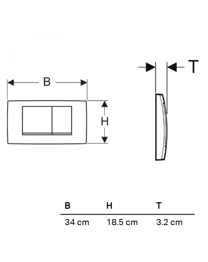 copy of Geberit Sigma01 Two-quantity WC flush plate