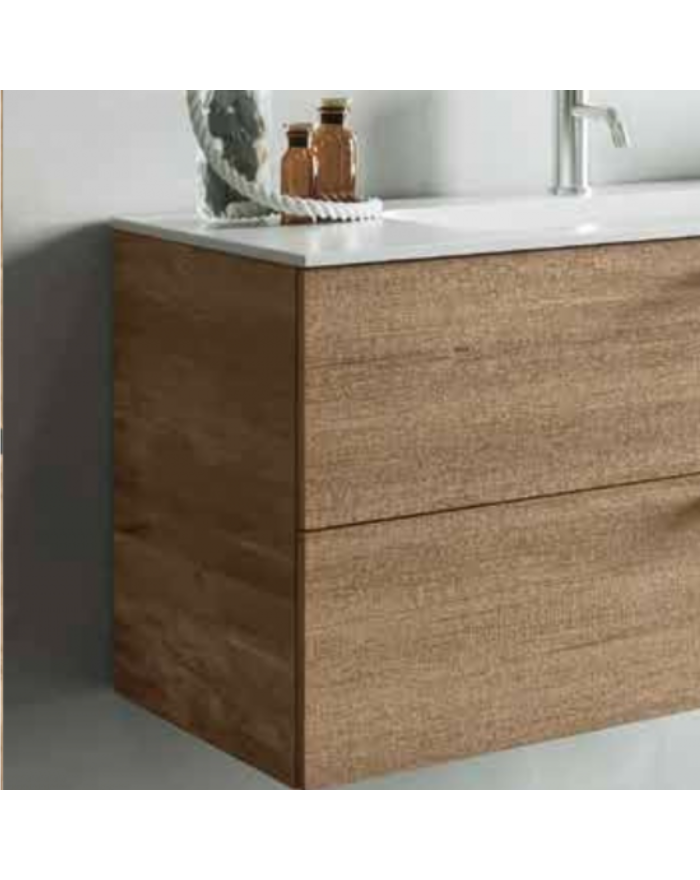 Hafro Qubo2 Composizione bagno miele 100x50 cm con specchio e lampada