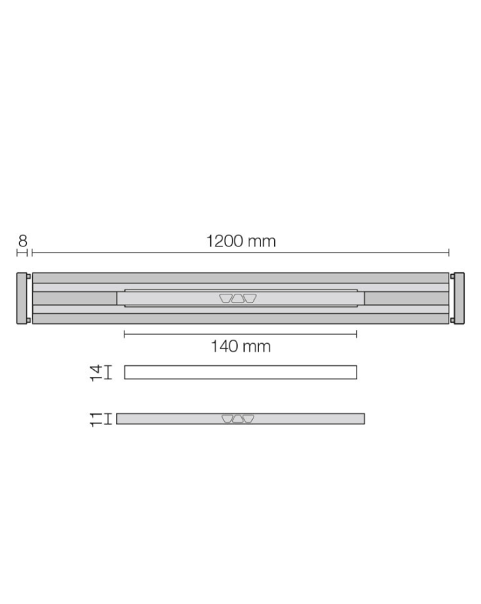 copy of Schlüter KERDI-LINE-H Channel with horizontal outlet KLH-40-GE-80