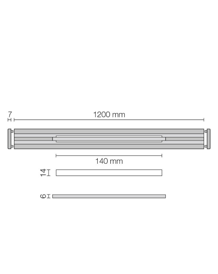 copy of Schlüter KERDI-LINE-H Channel with horizontal outlet KLH-40-GE-80