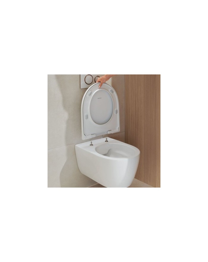 Set WC sospeso a cacciata Rimfree®  con sedile a chiusura rallentata Geberit Icon 22 bianco opaco 501.663.JT.1