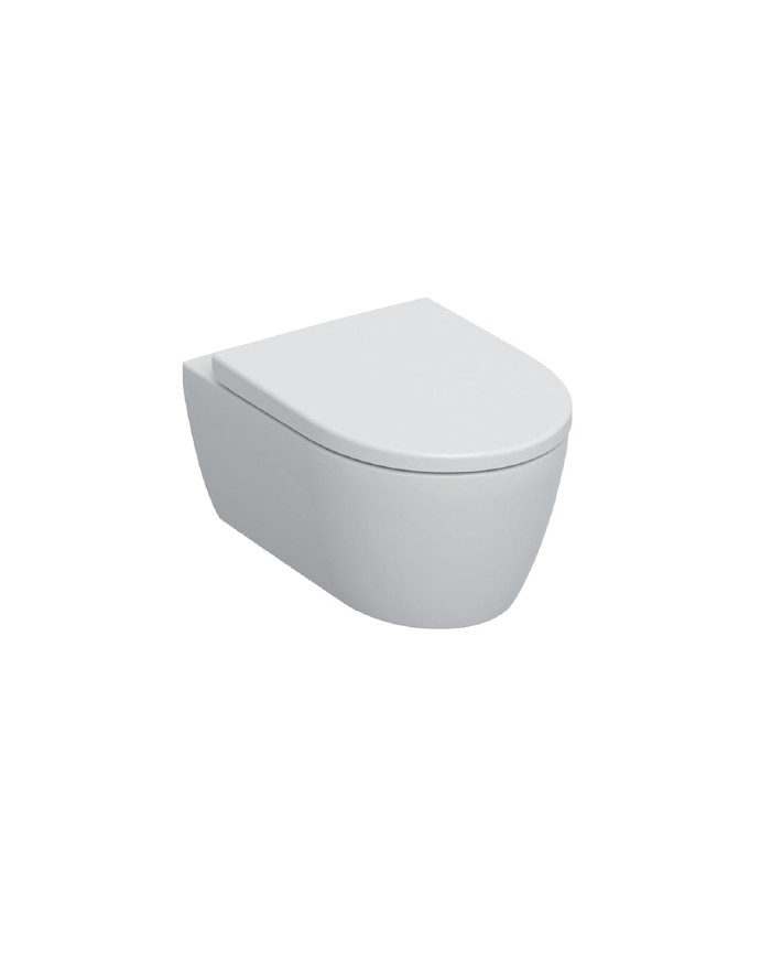 Set WC sospeso a cacciata Rimfree®  con sedile a chiusura rallentata Geberit Icon 22 bianco opaco 501.663.JT.1