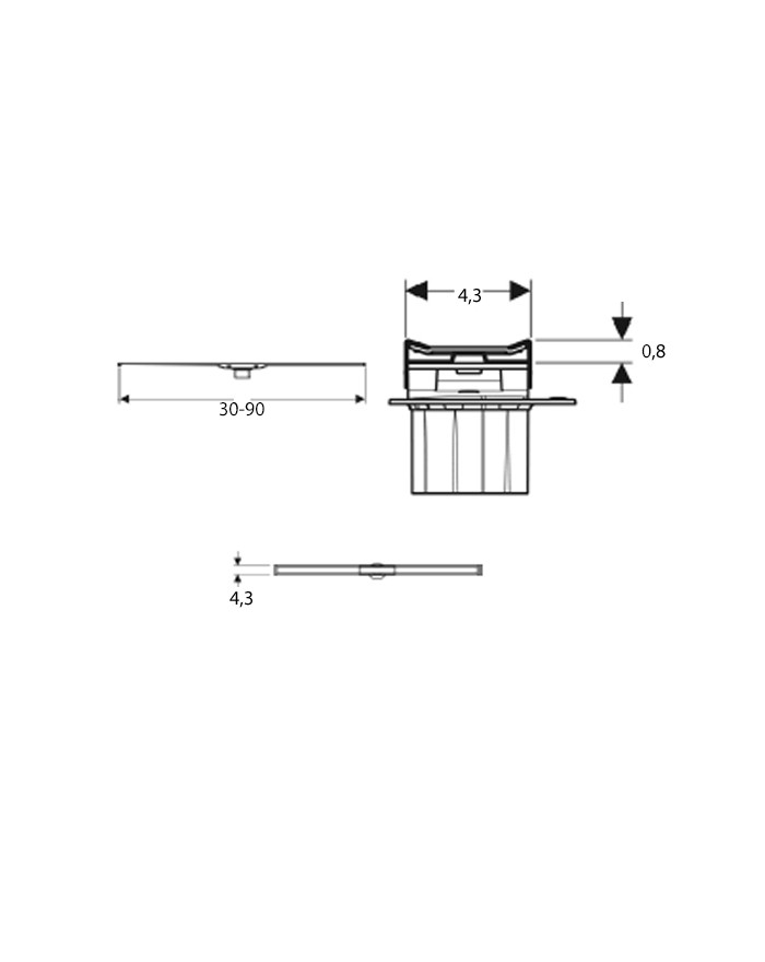 copy of Geberit CleanLine60 Floor-standing shower channel