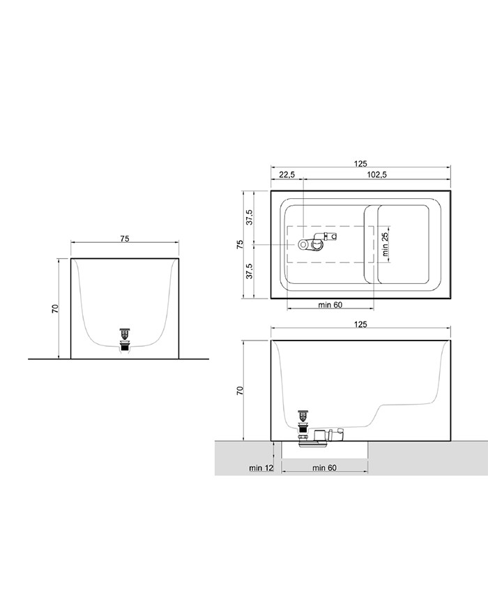 copy of Antonio Lupi Urnamood Countertop washbasin 50x23,5 Flumood