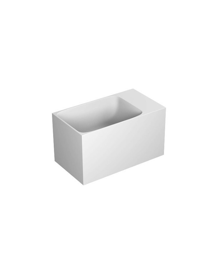 Calco Lavabo da appoggio 45x25x25h  Antonio Lupi Floumood Bianco opaco