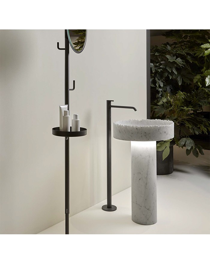 Flow led Antonio Lupi Lavabo a terra Ø47  in marmo Bianco Carrara