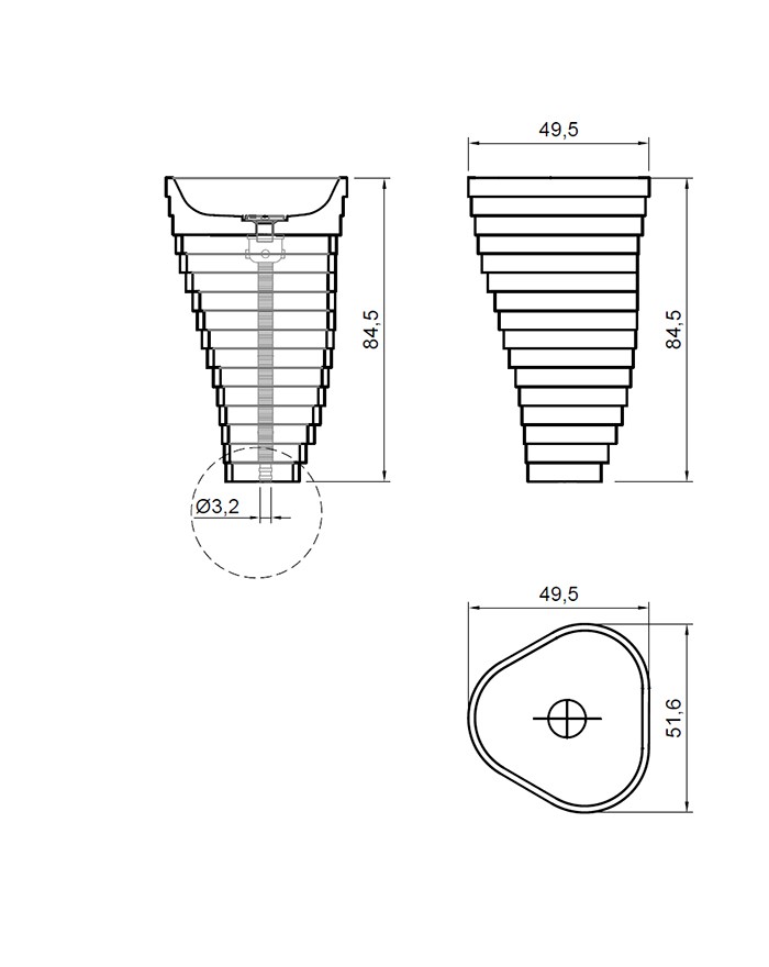 Vortice Antonio Lupi Lavabo a terra 85x49,5x52 cm in marmo Bianco Carrara