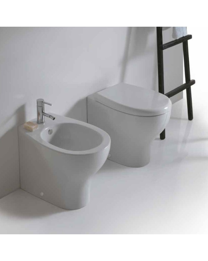 Bidet a pavimento bianco Eden Galassia 7214