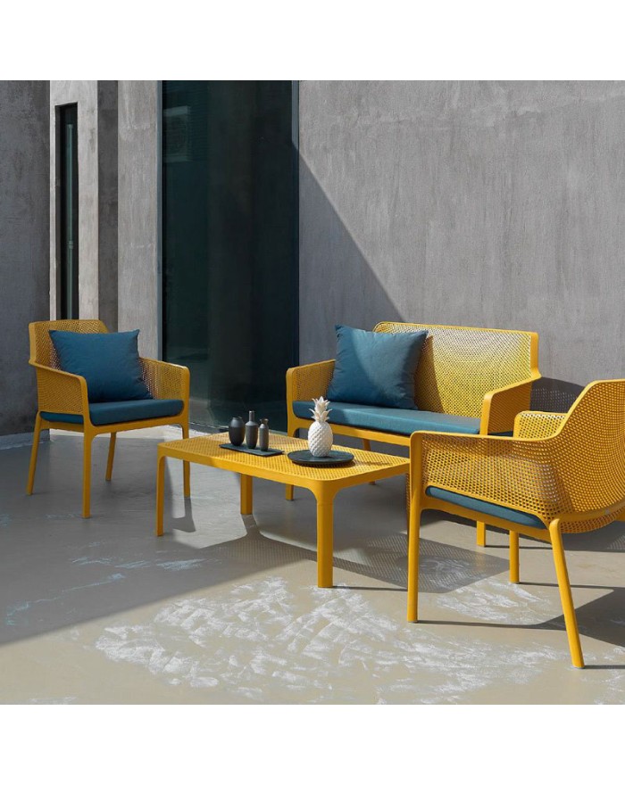 Nardi Net Table 100 Mustard outdoor coffee table