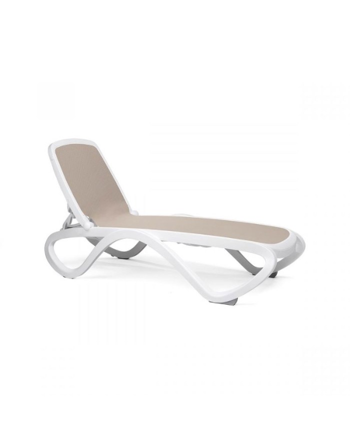 Nardi Omega Sunlounger white/taupe