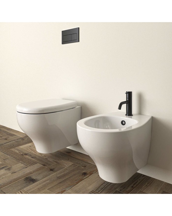 Eden Galassia rimless wall hung toilet 53x36 cm white