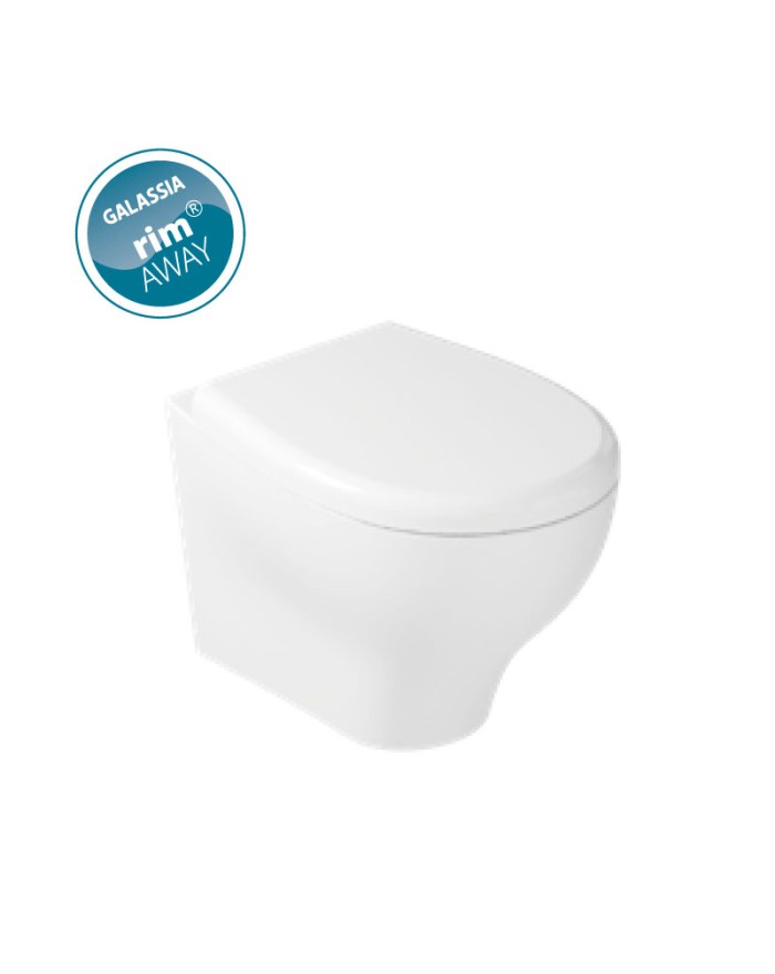 WC sospeso senza brida Eden Galassia 53x36 cm bianco 7212