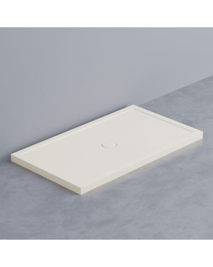 Ceramica Cielo Sessanta Glossy white rectangular shower tray 80x140xh6 cm