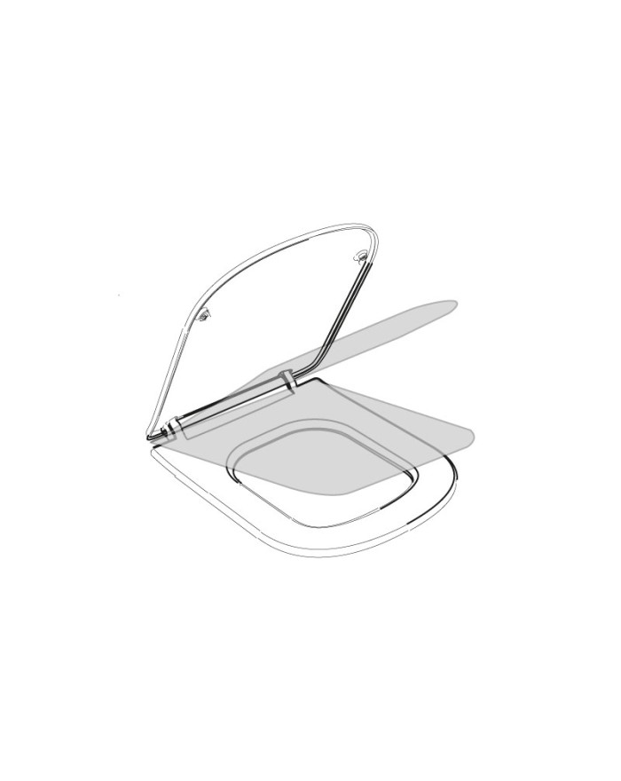 Ceramica Cielo Era Talc thermosetting toilet seat