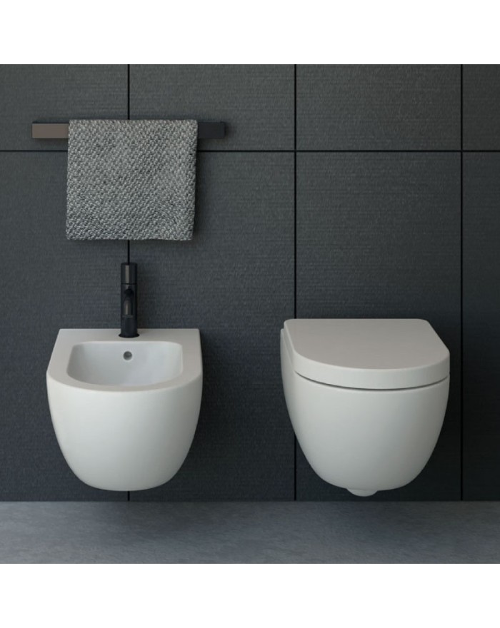 WC sospeso Ceramica Cielo Enjoy 48 
bianco senza brida EJVSKR