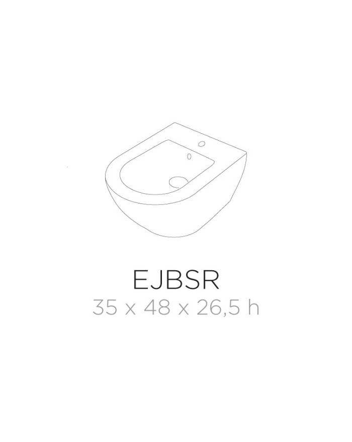 Bidet sospeso bianco Ceramica Cielo Enjoy 48 EJBSR