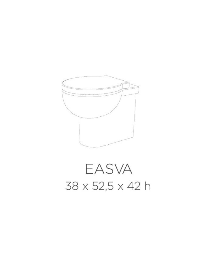 Wc a pavimento Ceramica Cielo Easy Round bianco EASVA