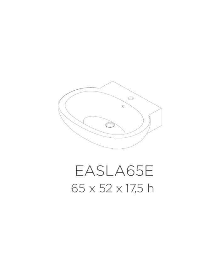 Lavabo monoforo Ceramica Cielo Easy Evo bianco EASLA65E