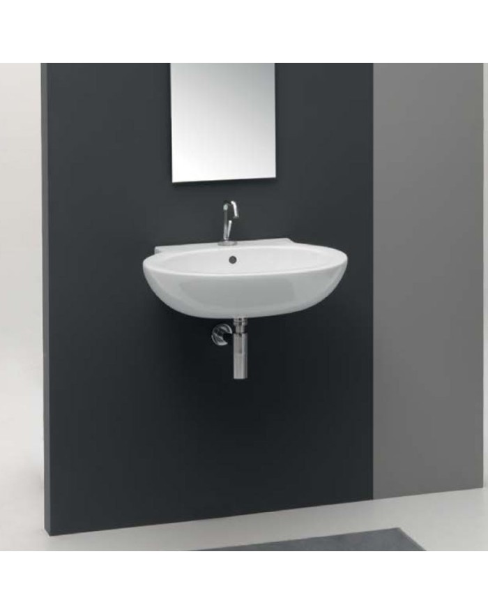 Ceramica Cielo Easy Evo One-hole white washbasin