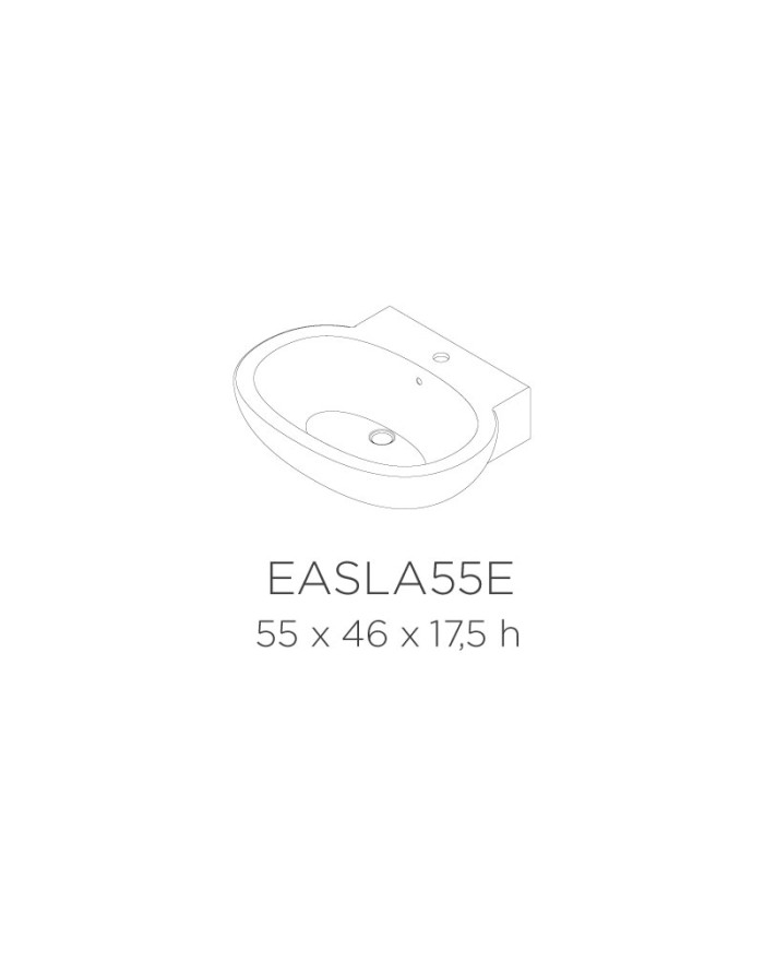 Lavabo monoforo Ceramica Cielo Easy Evo bianco EASLA55E