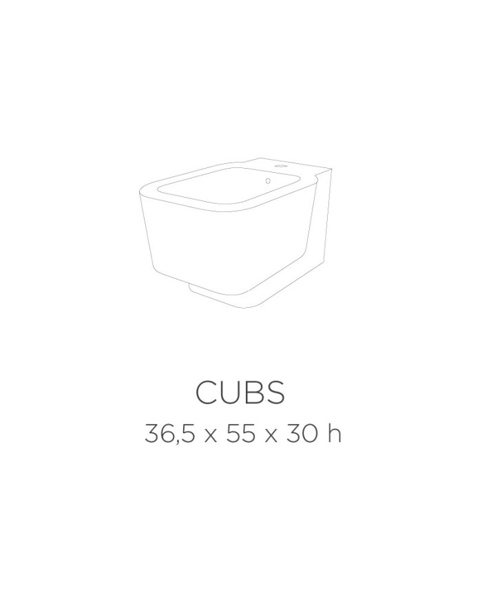 Bidet sospeso Ceramica Cielo Cubika bianco CUBS