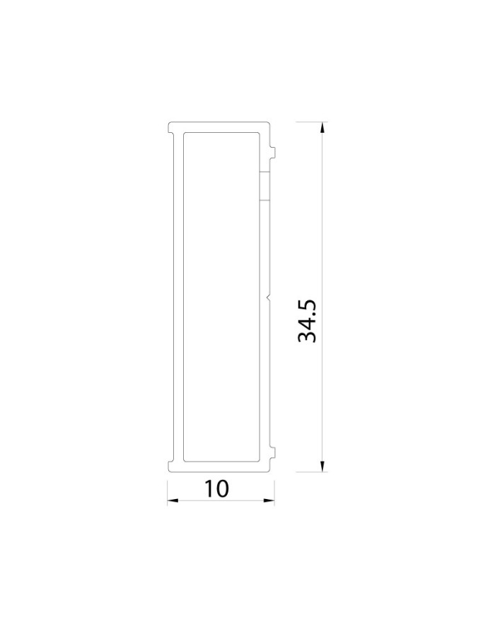 profilo di maggiorazione SFA Kinedo per GL6 da 1x3,45 e h 200 cm GL6PROFESTAL