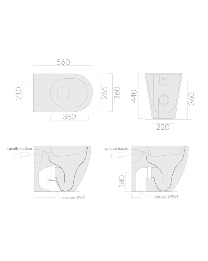 Galassia Dream WC with offset drain 56x36 cm white