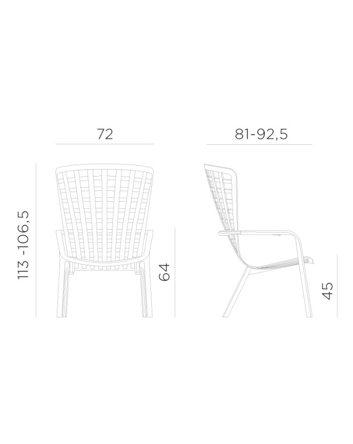 Nardi Folio White reclining armchair