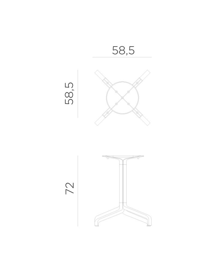 Nardi Frasca Maxi Fit Base for table 72h cm agave