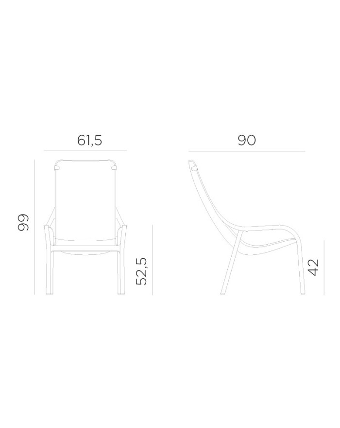 Poltrona da esterno corallo Nardi Net Longe 4032975000