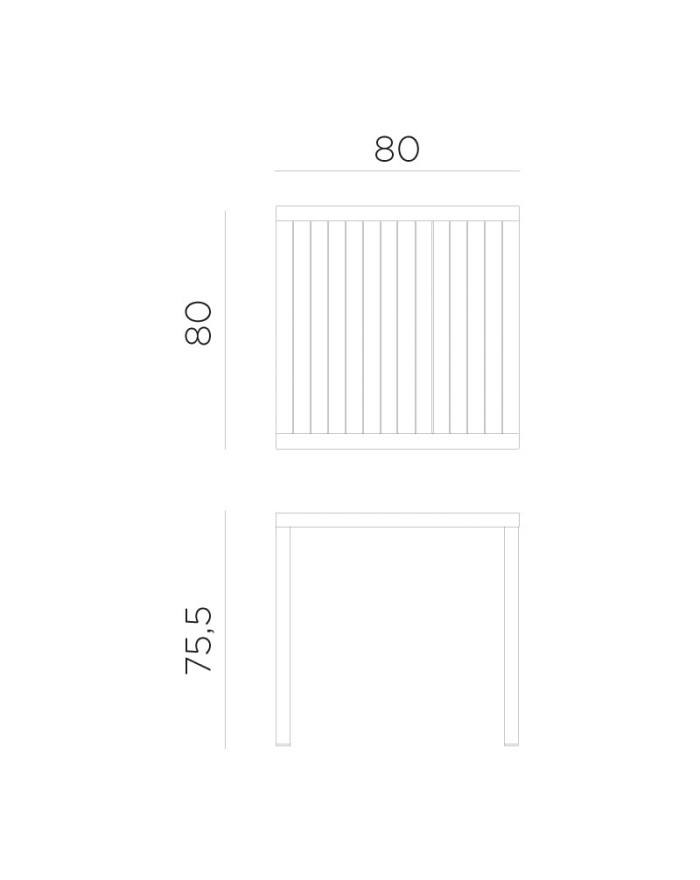 Nardi Cube Garden table 80x80 cm white