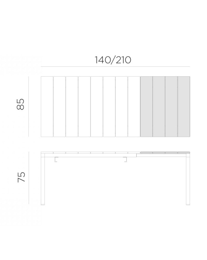 Tavolo allungabile bianco Nardi Rio 140 Ext. 4835300000