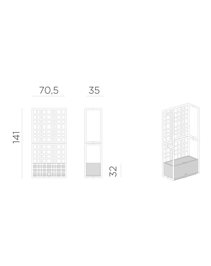 Nardi Sipario 2 Modular floor divider