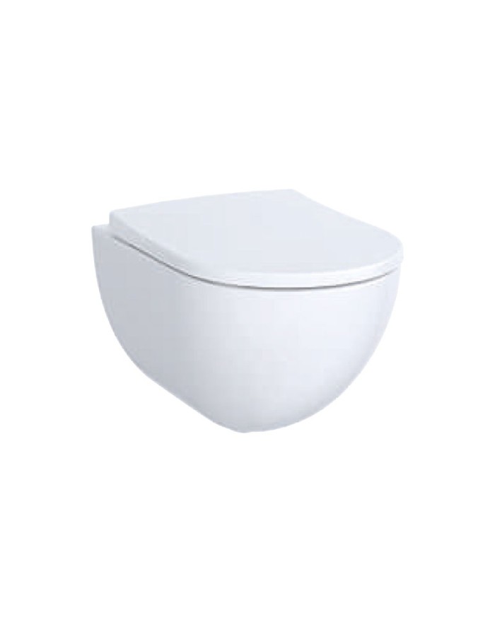 Geberit Acanto Rimfree® wall hung washdown toilet set with soft close seat